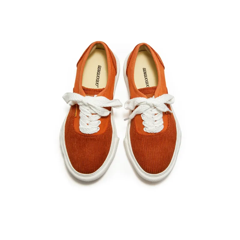 SENGUOGUO Anti Slip Wear Resistant Low Top Skateboard Shoes Unisex Orange-2