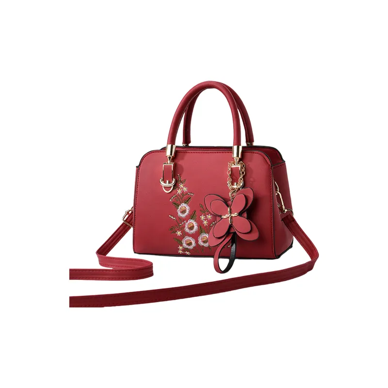 HACIN Pu Handbag Shoulder Bag Crossbody Bag Regular Women's Pink/Green/Red/Black-3