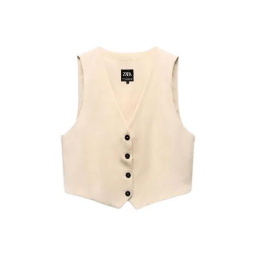 ZARA Trf Tank Tops Women's Beige