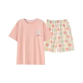 CAIHENGTONG Pajama Set Women's Milk Tea Pink