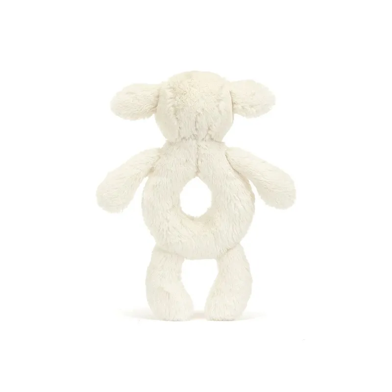 JELLYCAT Shy's Lamb Ring Rattle Dolls Plush Doll-3