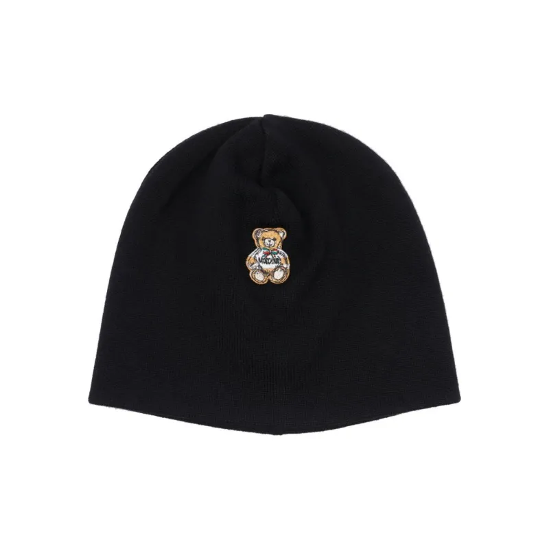 MOSCHINO Virgin Wool Beanies Men's Black-0