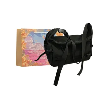 BRINCH Nylon Travel Bag Small Size Unisex Black/Jasper