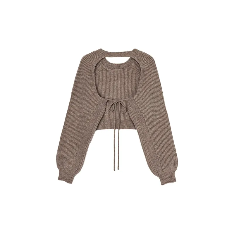 Yohji Yamamoto Backless Crewneck Cropped Jumper-1