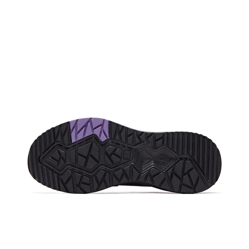 QIAODAN Cushioning Anti Slip And Wear Resistant Low Top Running Shoes Men's Black Purple-4