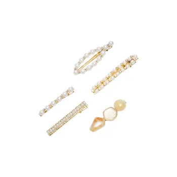 DAISY BEAUTY Shell Pearl Hair Clips Women's