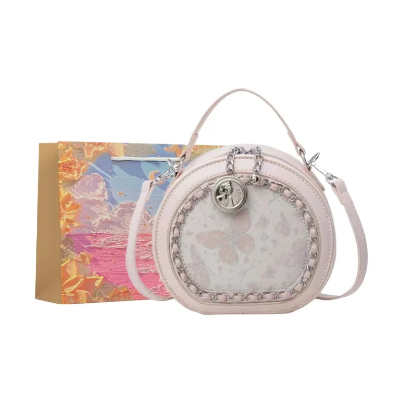 BRINCH PU One Shoulder Handbags Regular Women's White/Silver/Pink-5
