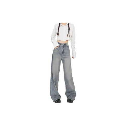 Weixi Jeans Women's Cool Tea Blue