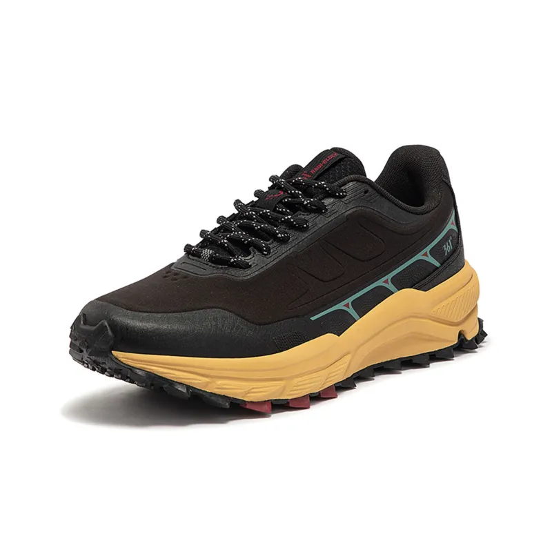 361° Rain Screen Cushioning Abrasion Resistant Lightweight Low Top Running Shoes Men's Black-1