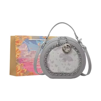 BRINCH PU One Shoulder Handbags Regular Women's White/Silver/Pink
