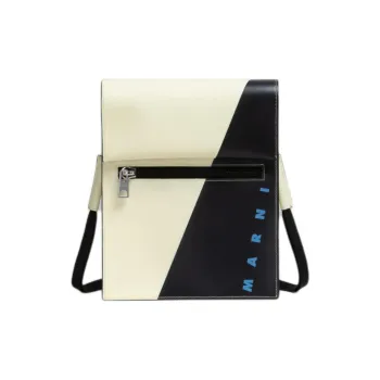 MARNI Logo Printed Colour Block Shoulder Bag