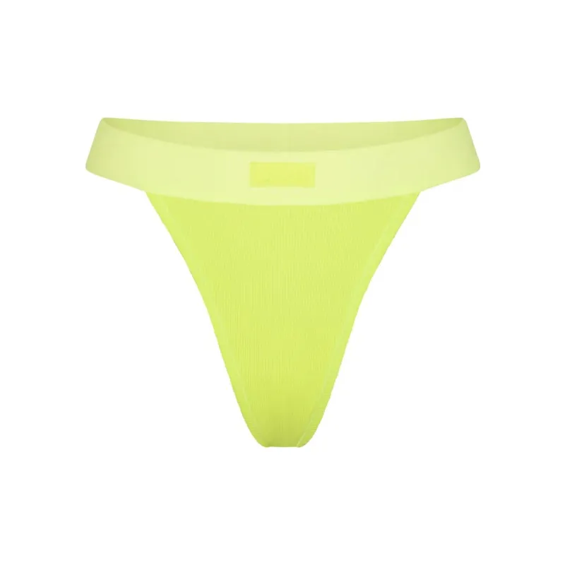 SKIMS COTTON RIB THONG Underpants Women's 1 Pack DAFFODIL/Daffodil-0