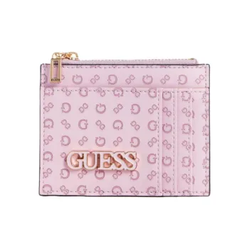 GUESS Artificial Leather Wallets Card Holders Women's Purple