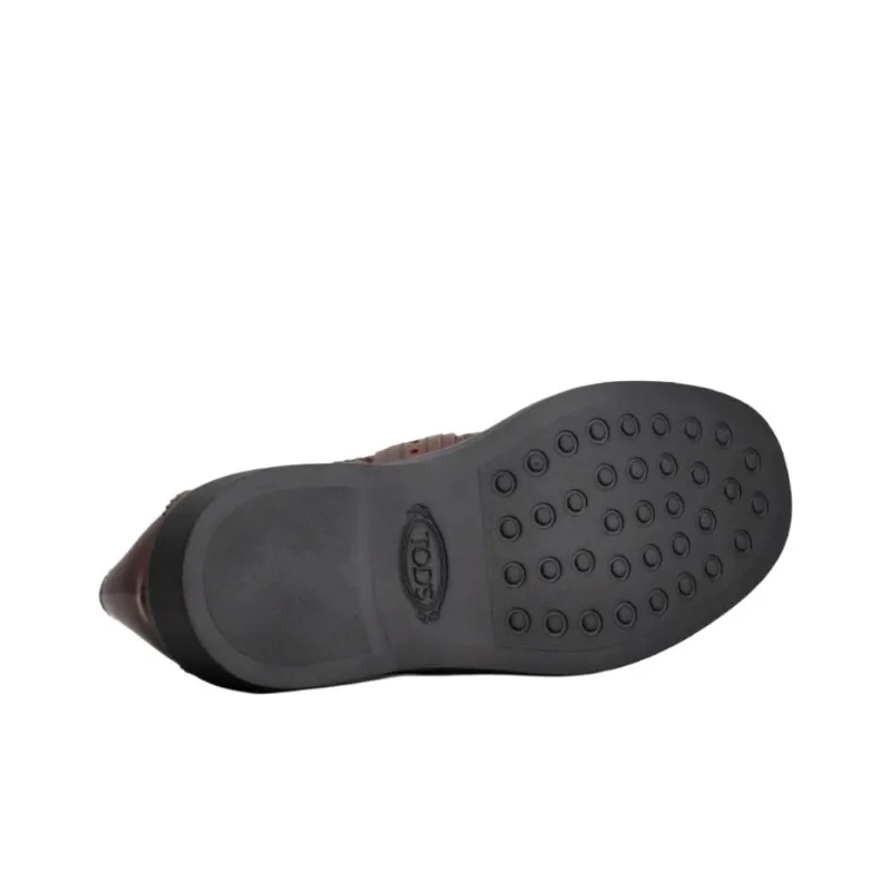 TOD'S Fringe Detail Perforated Loafers Women's-4