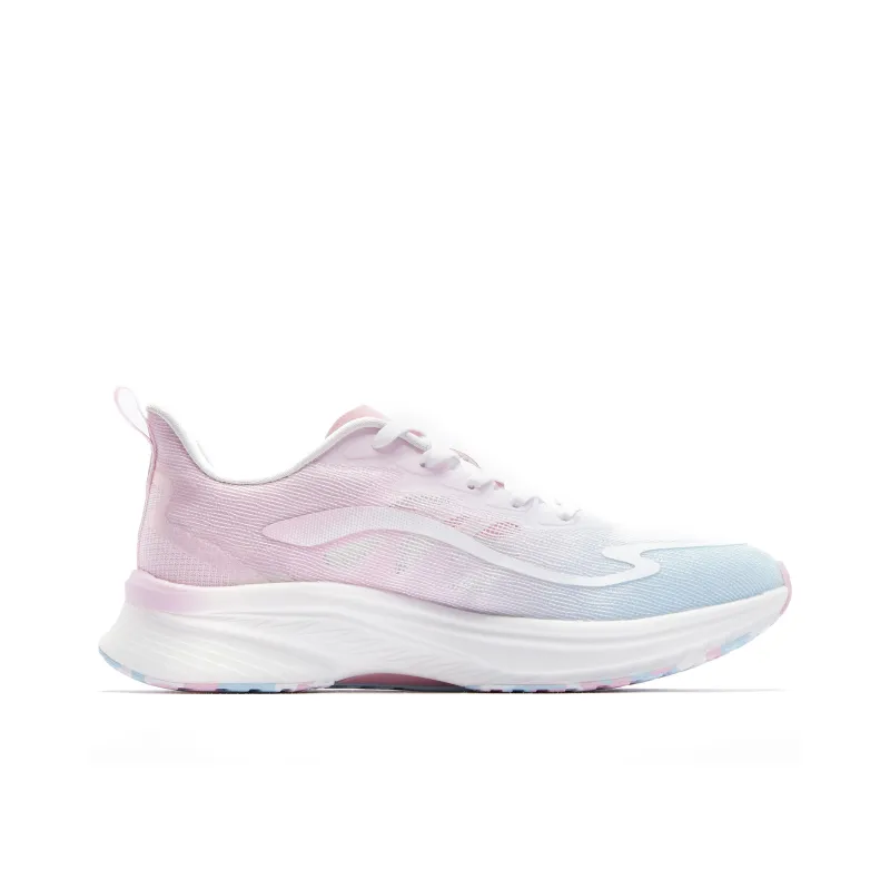 QIAODAN Rapid 1.0 Durable Breathable Low Top Running Shoes Women's Blue Pink-1