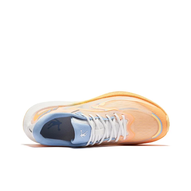 QIAODAN Flying Shadow 3.0 Slip Resistant, Abrasion Resistant, Breathable Low Top Running Shoes Men's Orange White-3