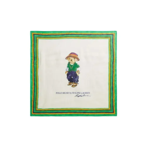 Polo Ralph Lauren Polo Bear Striped-trim Cotton Scarf