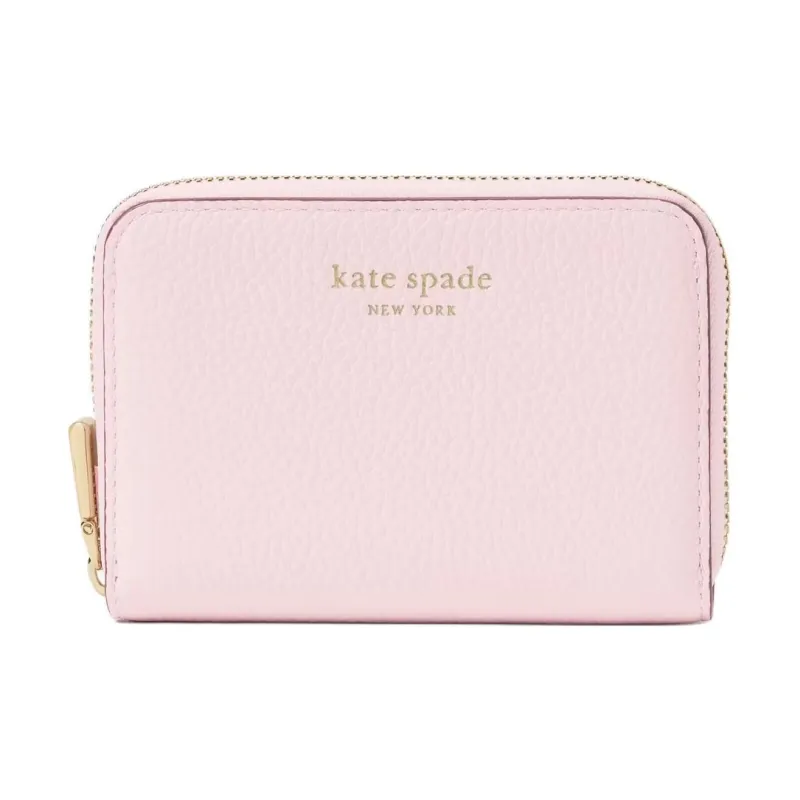 Kate Spade Cow Leather With Eggshell Pattern Leather Wallet Women's Shimmer Pink-0