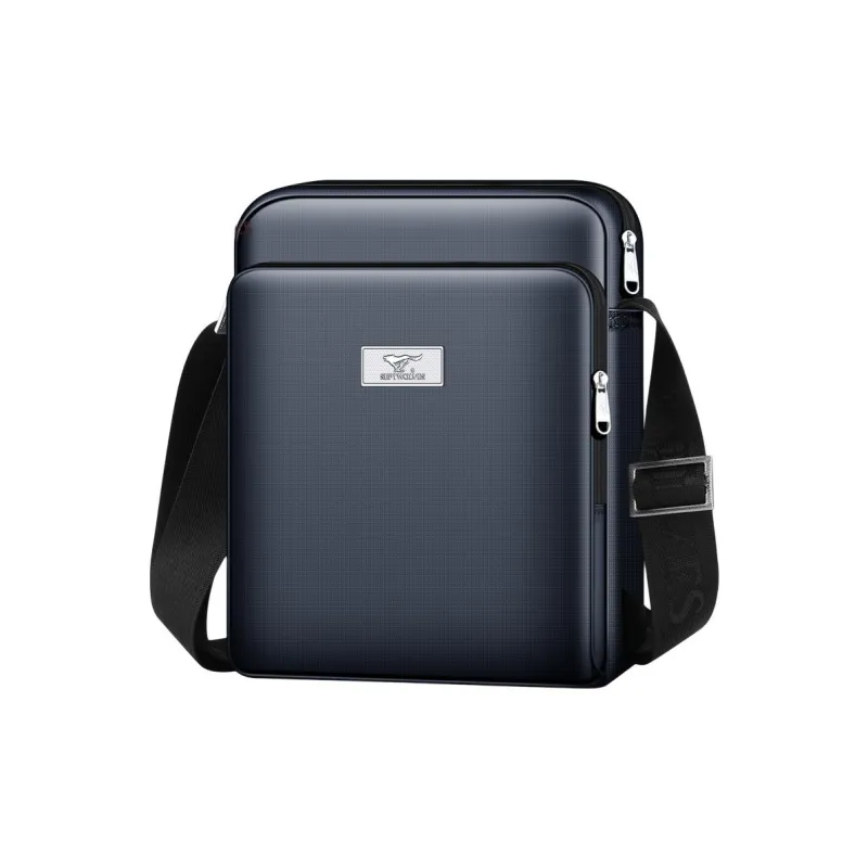 SEPTWOLVES Oxford Shoulder Bag, Crossbody Bag Unisex Black/Blue-4
