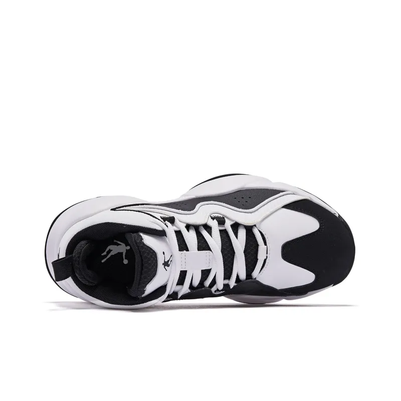 QIAODAN Cushioning Anti Slip Wear Resistant Breathability Basketball Shoes Women's White Black-3