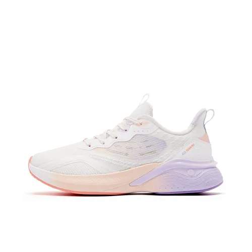 QIAODAN Boundless 5.0 Cushioning Rebound Low Top Running Shoes Women's Pink Purple