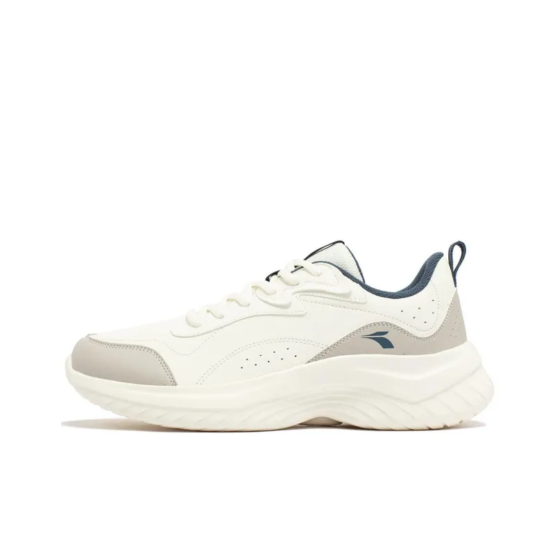 361° Anti-Slip Wear-Resistant Low-Top Casual Running Shoes Men's Feather White-0