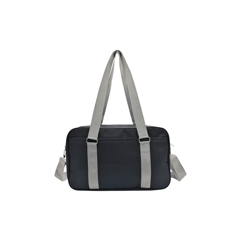UNITE STAR Oxford Ita Bag Shoulder Bag Medium Size Women's Black/White/Blue-2