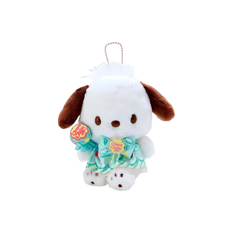 Sanrio Pochacco Precious Pearl Dolls Plush Pendant 16cm High 15cm Long-0