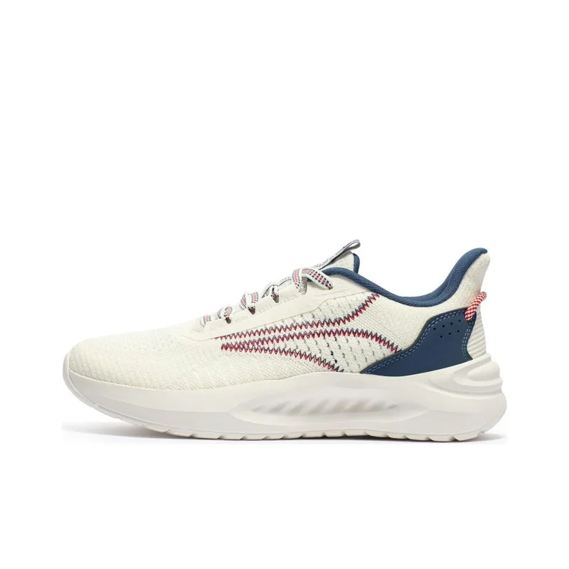 361° Anti Slip And Wear Resistant Lightweight Low Top Casual Running Shoes Men's White Blue-0