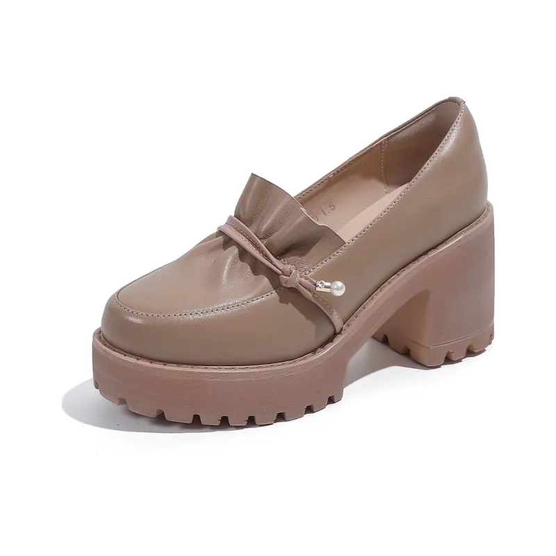 Mulinsen Loafers 8.5cm Women's Nude-2