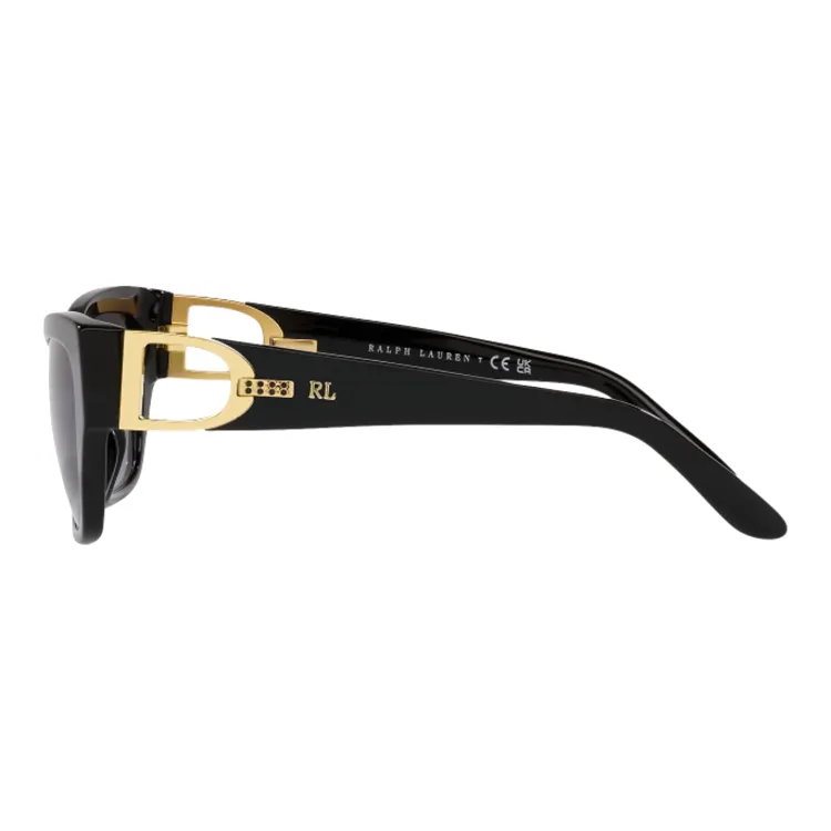Ralph Lauren Collection Acetate Irregular Shape Sunglasses Unisex Black-2