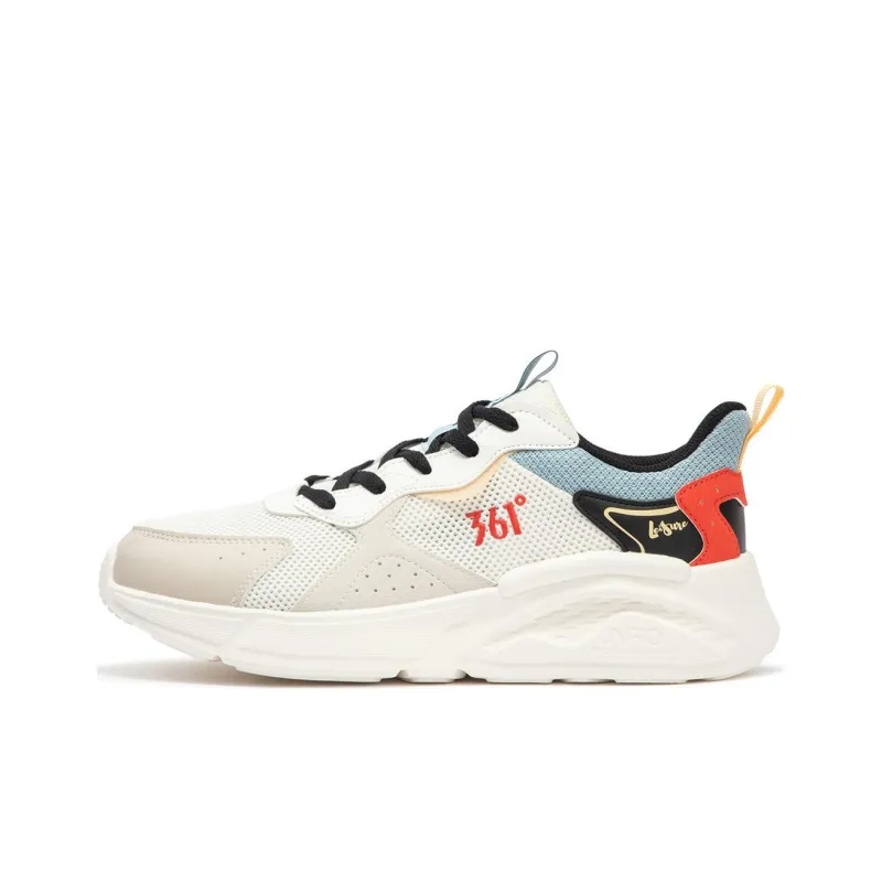 361° Cushioning Wear-Resistant Low-Top Casual Shoes Men's White Blue-0