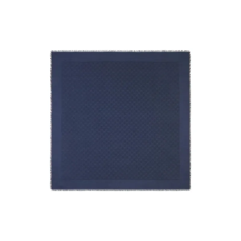 GUCCI Cotton Knit Scarves Women's Blue-0