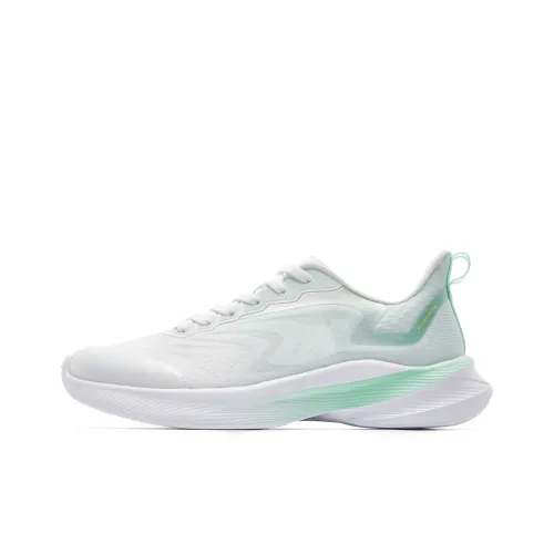 QIAODAN Light Speed 3.0 Wear medio And Lightweight Low Top Running Shoes Men's White Green Yellow