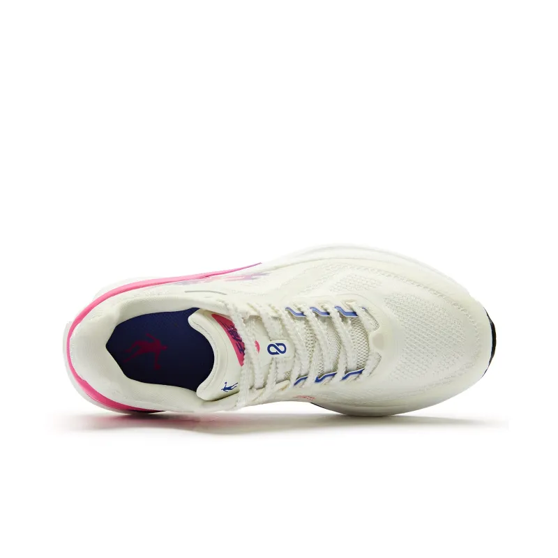 QIAODAN Borderless PRO Cushioning Wear Resistant Low Top Running Shoes Men's White Purple-2