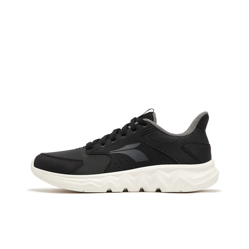 361° Cushioning Wear-Resistant Low-Top Casual Running Shoes Men's Black Gray-0