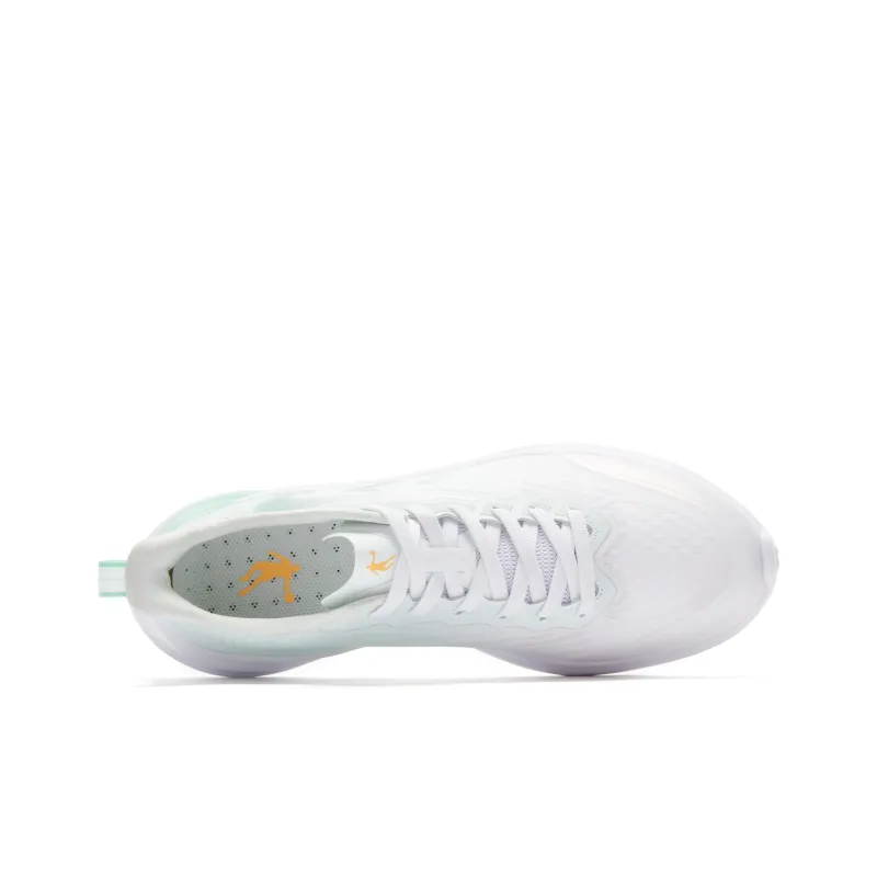 QIAODAN Light Speed 3.0 Wear resistant And Lightweight Low Top Running Shoes Men's White Green Yellow-3