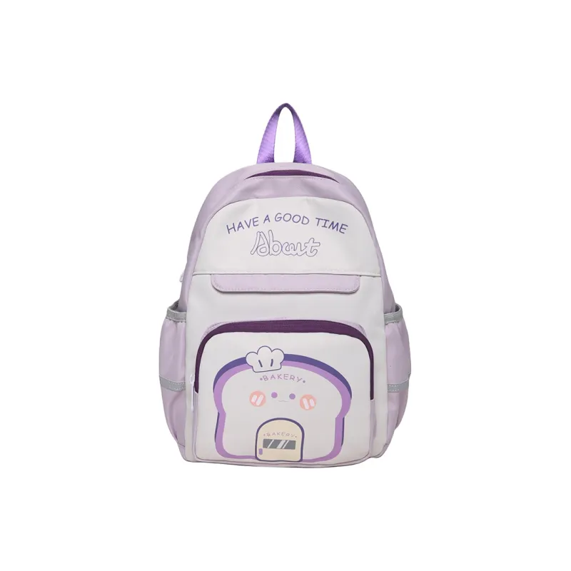 KAMLUI Canvas Backpack Regular Unisex Black/Purple/Blue/Pink/Coffee-1