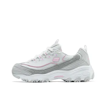 Skechers DLITES Breathable Support Low-Top Casual Running Shoes Women's Gray Pink