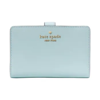 Kate Spade Saffiano Leather Wallet Medium Size Women's Blue Glow