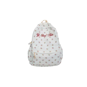 KAMLUI Nylon Backpack Women's Red Floral/Blue Floral