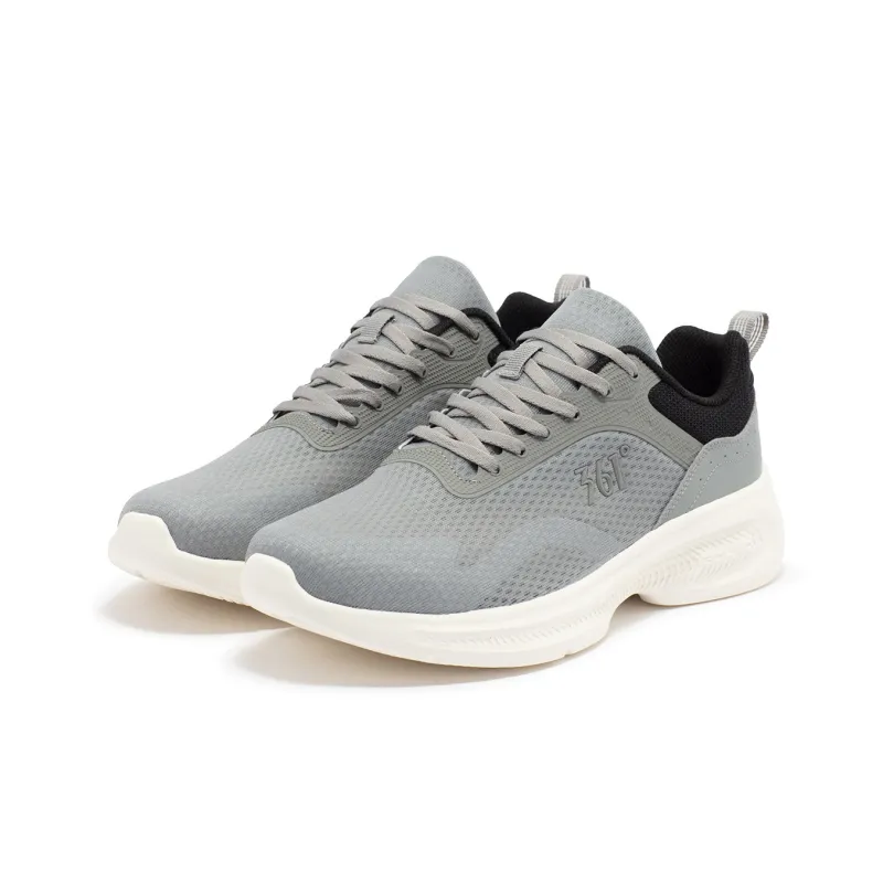 361° Cushioned Anti Slip Wear Resistant Breathable Lightweight Low Top Casual Running Shoes Men's Gray Black-4