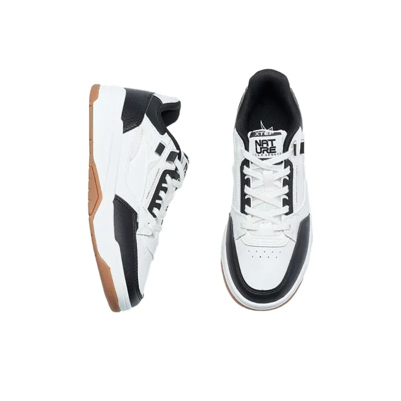 XTEP New Dawn Lightweight Low Top Skateboard Shoes Women's White Black-3
