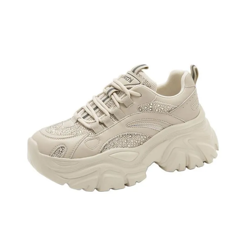 Satchi Low Top Chunky Sneakers Women's Apricot-0