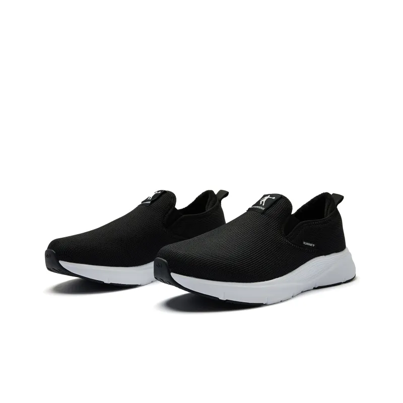 QIAODAN Abrasion-Resistant Slip-Resistant Low-Top Casual Running Shoes Men's Black-2