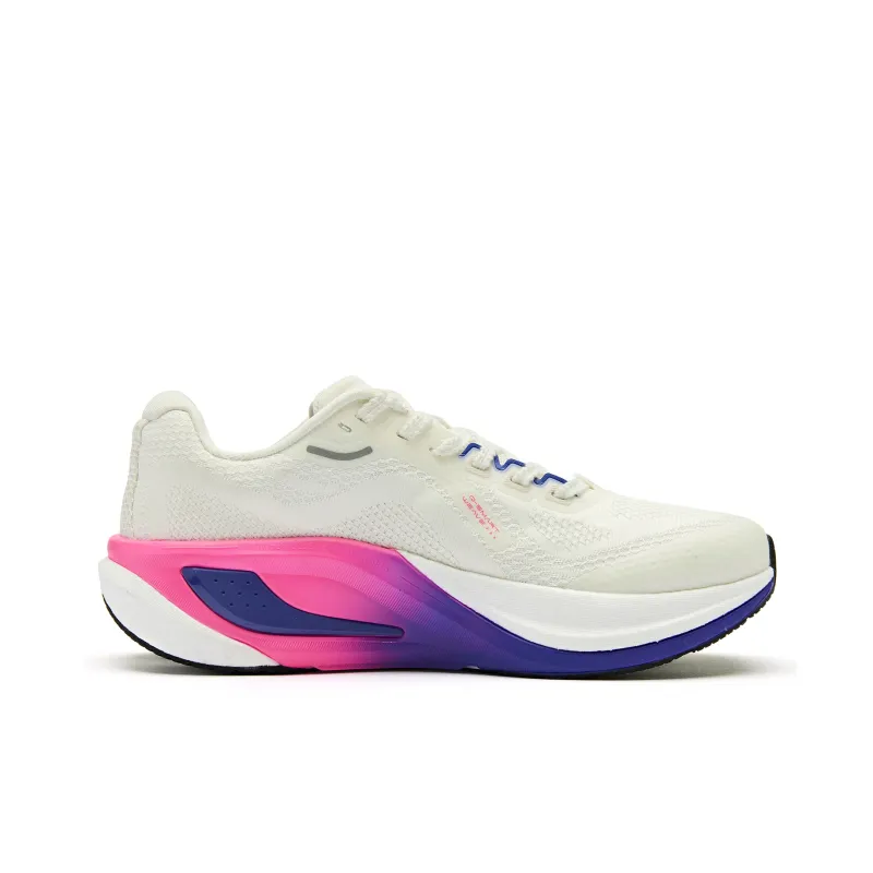 QIAODAN Borderless PRO Cushioning Wear Resistant Low Top Running Shoes Men's White Purple-1