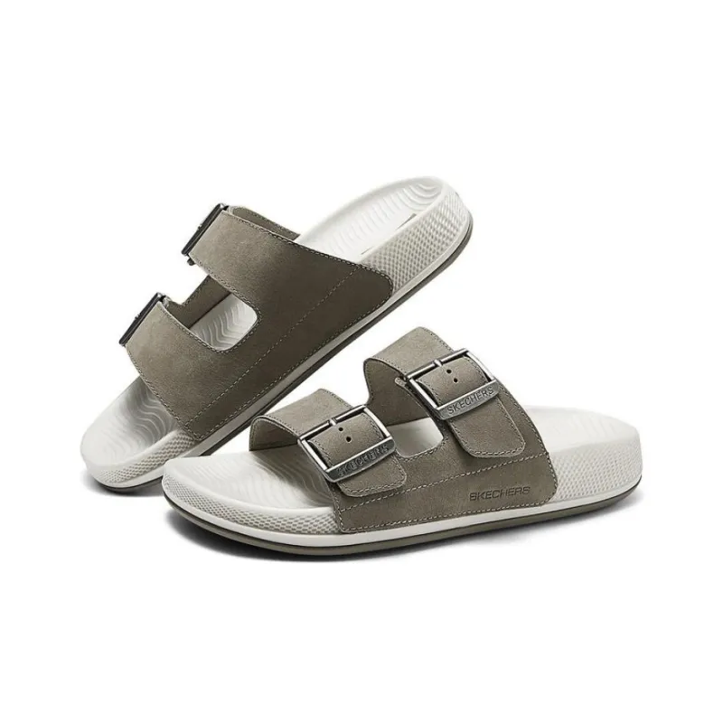 Skechers Hyper Slide Slip Resistant Quick Dry Slide Slippers Women's Beige Brown-2