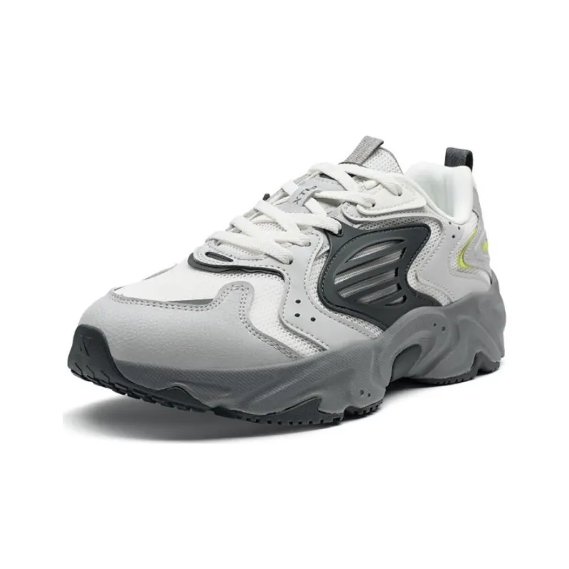 XTEP Star Trail SE Slip Resistant Low Top Casual Shoes Men's Gray White Black-1