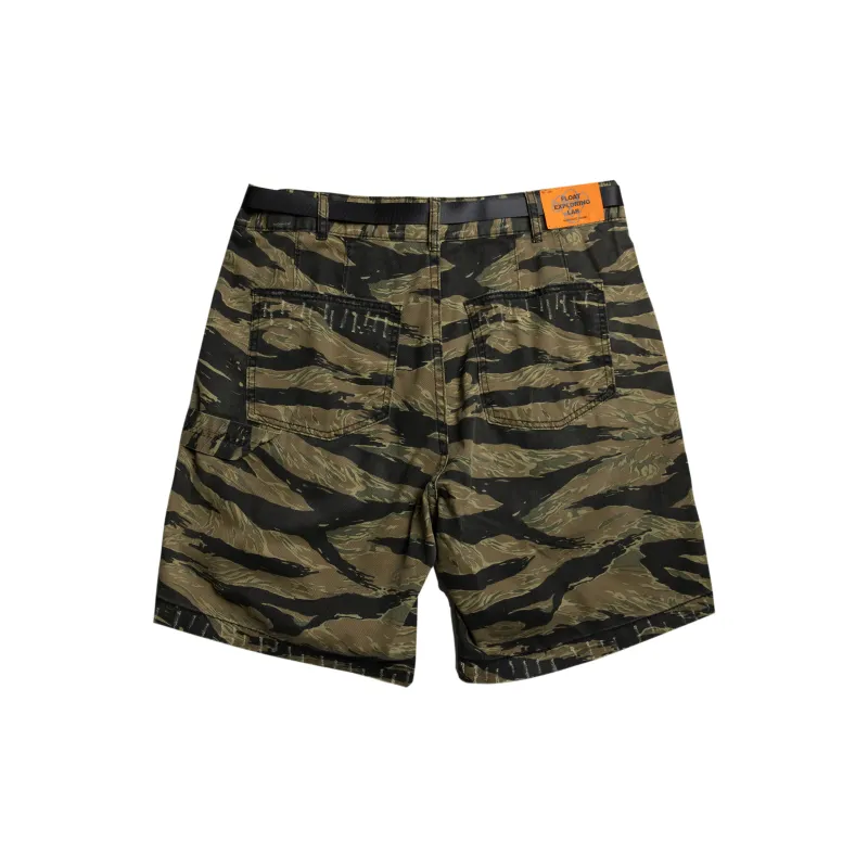 FLOAT Cargo Shorts Unisex Green Camouflage-1