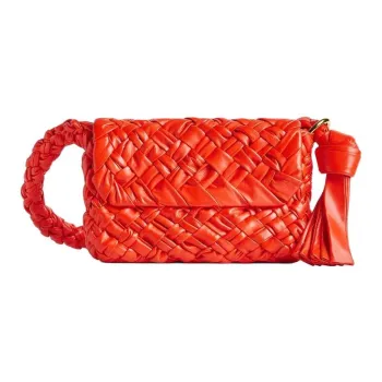 Bottega Veneta KALIMERO Cow Leather Portable Crossbody Bag Shoulder Bag Women's Orange